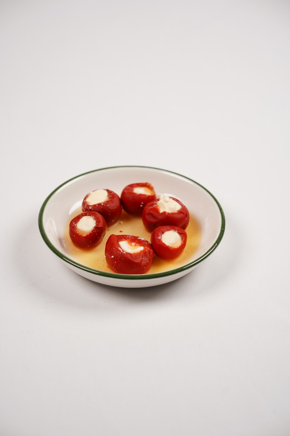 Cheese-stuffed cherry peppers